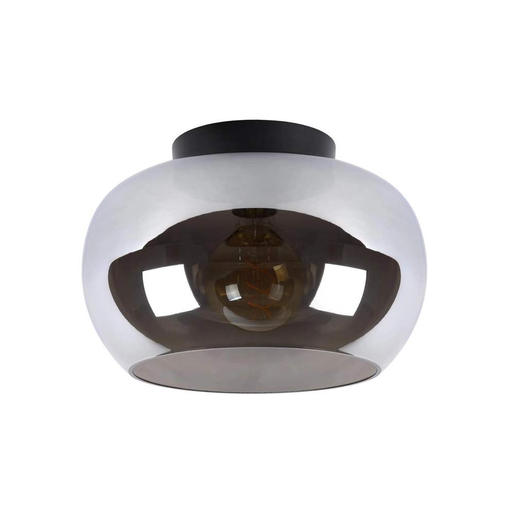 Ceiling lamp Judi black with smoke glass