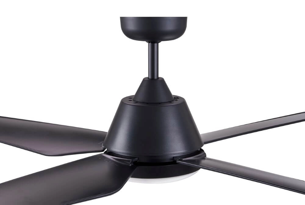 Ceiling fan with lamp Aria Led Ø 122cm black IP55 Beacon 9333509127796