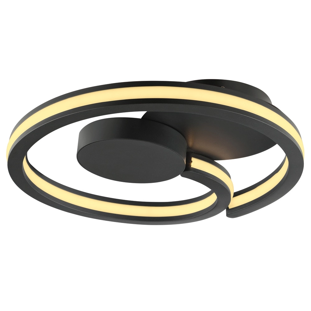 Black ceiling lamp Revola design Ø 40cm