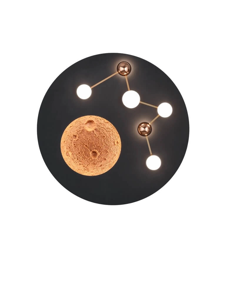 Design ceiling lamp Zodiac black Trio 4017807580945