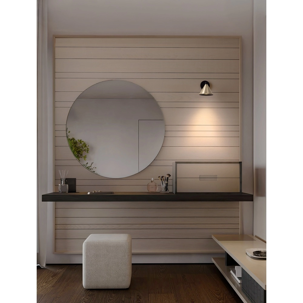 Wall lamp Conico Single black with gold Lyora 5212017475374