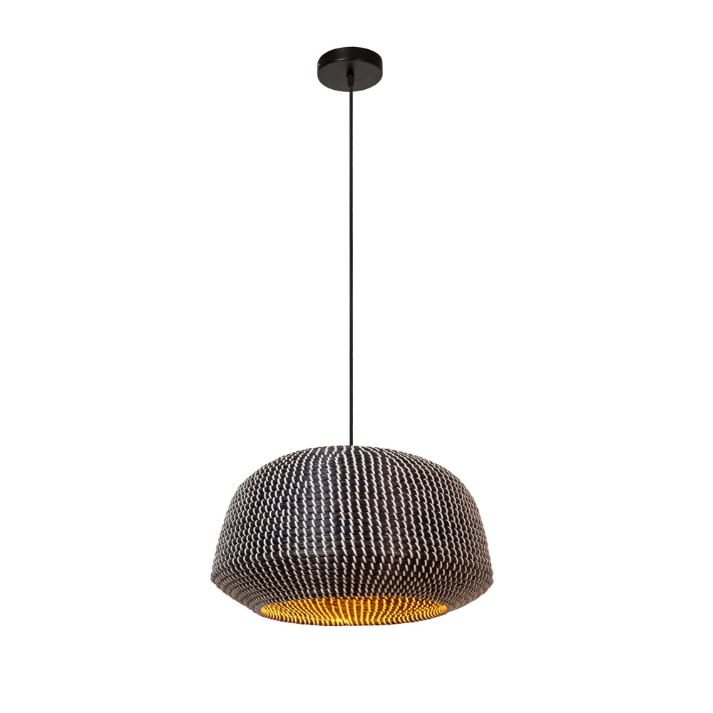 Seagrass pendant lamp Maduka Ø 47cm - black