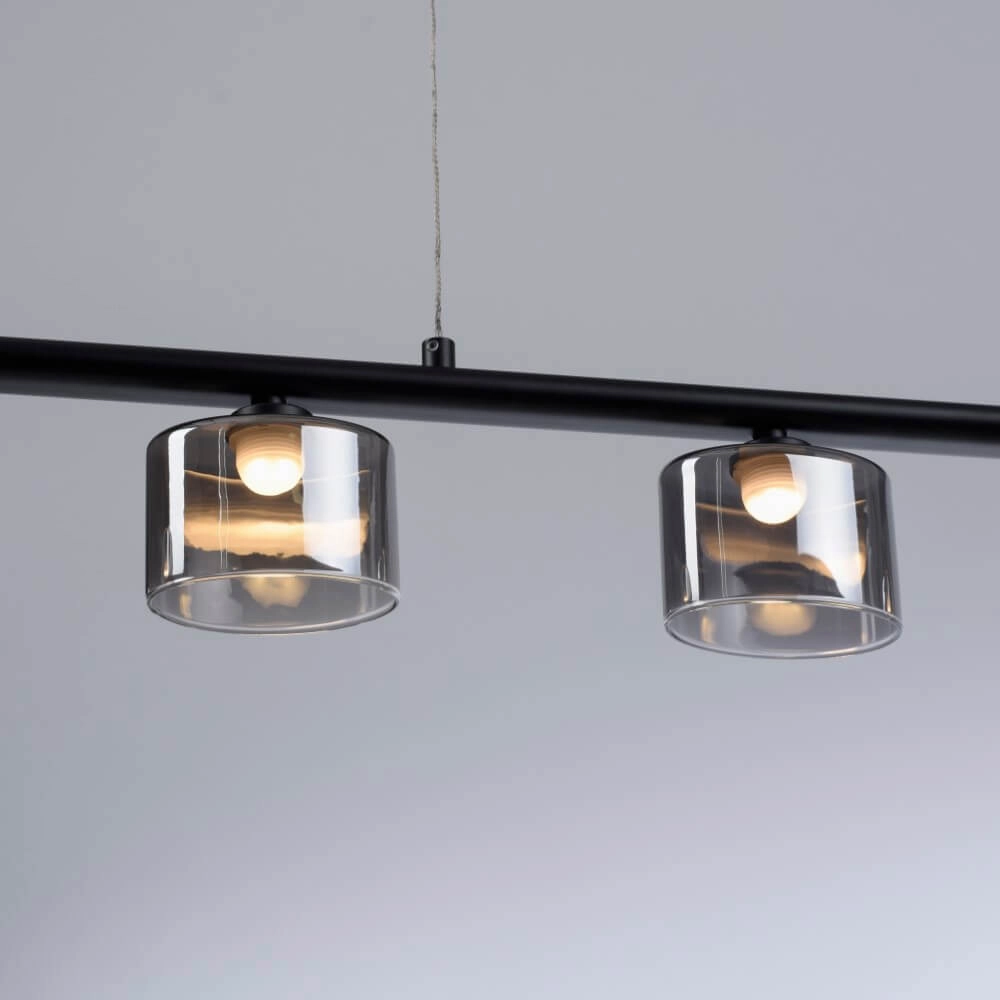 5-light pendant lamp Hydra black Paul Neuhaus 4012248364970