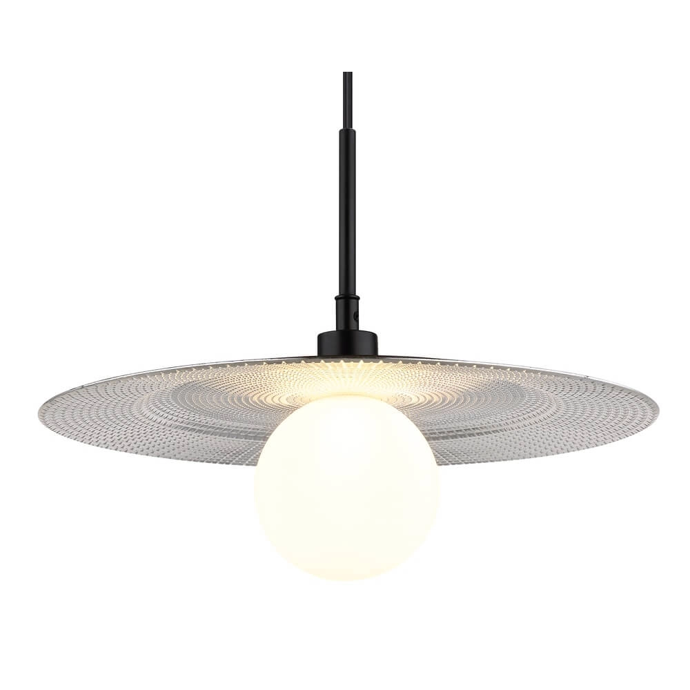 Black pendant lamp Riga Ø 33cm Globo 9007371447022
