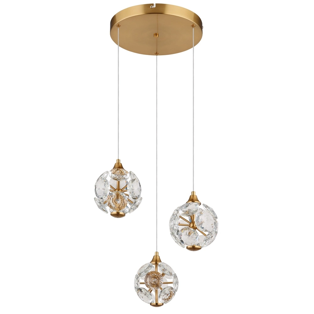 3-light pendant lamp Virina gold Ø 65cm Globo 9007371449620