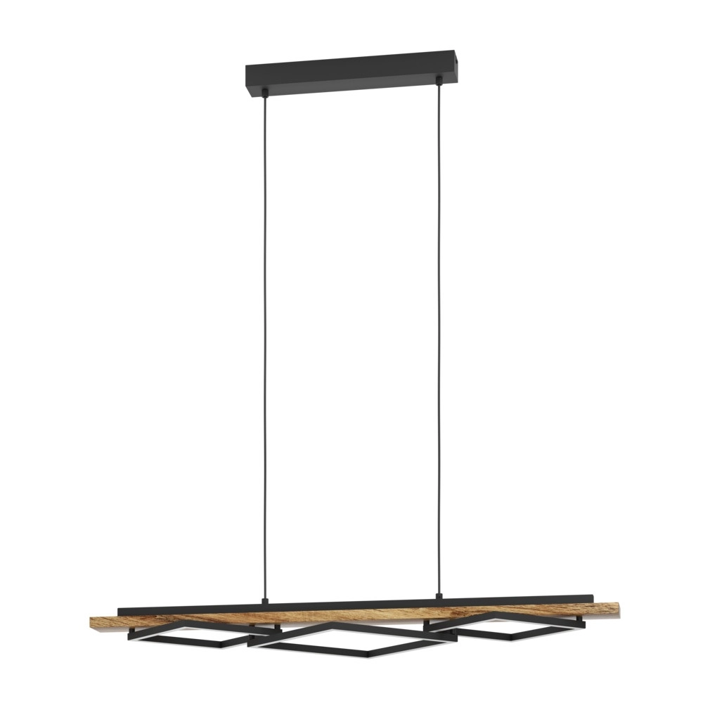 Design pendant lamp Boyal black with dark wood