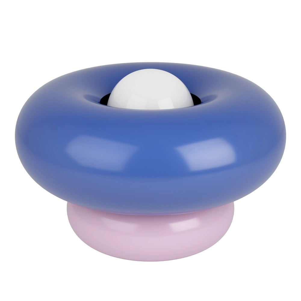 Design table lamp Torchiarolo pink with blue
