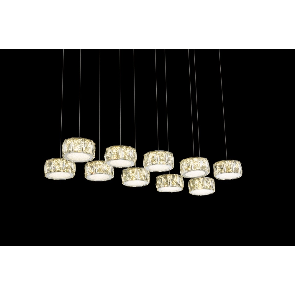 10-light pendant lamp Amur chrome Globo 9007371345069