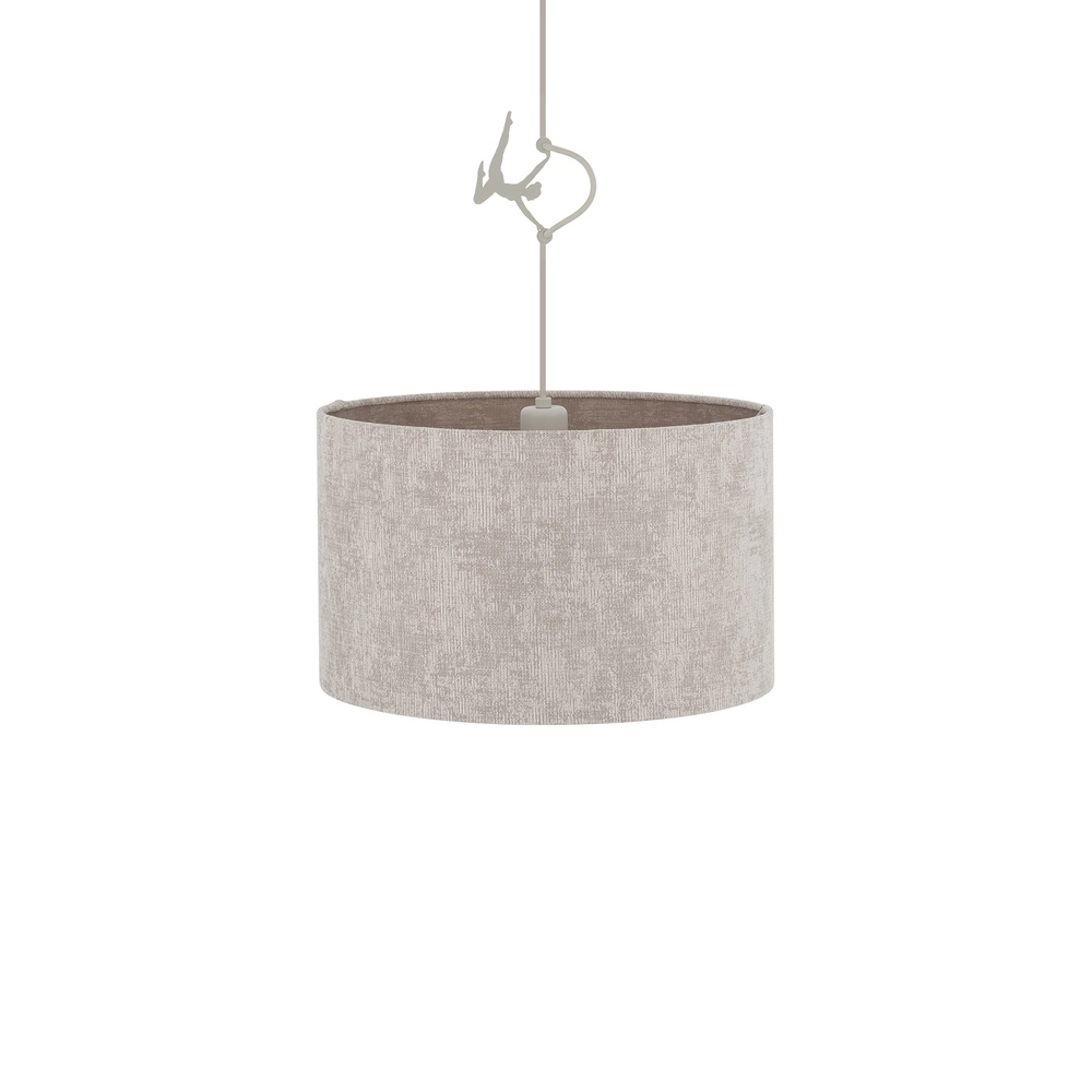 Pendant lamp Cedro sand brown Ø 40cm