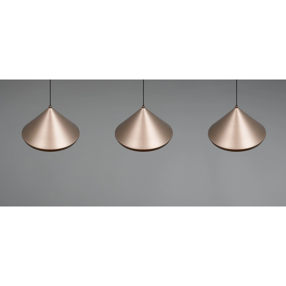 3-light pendant lamp Laguna coffee brown Trio 4017807671056