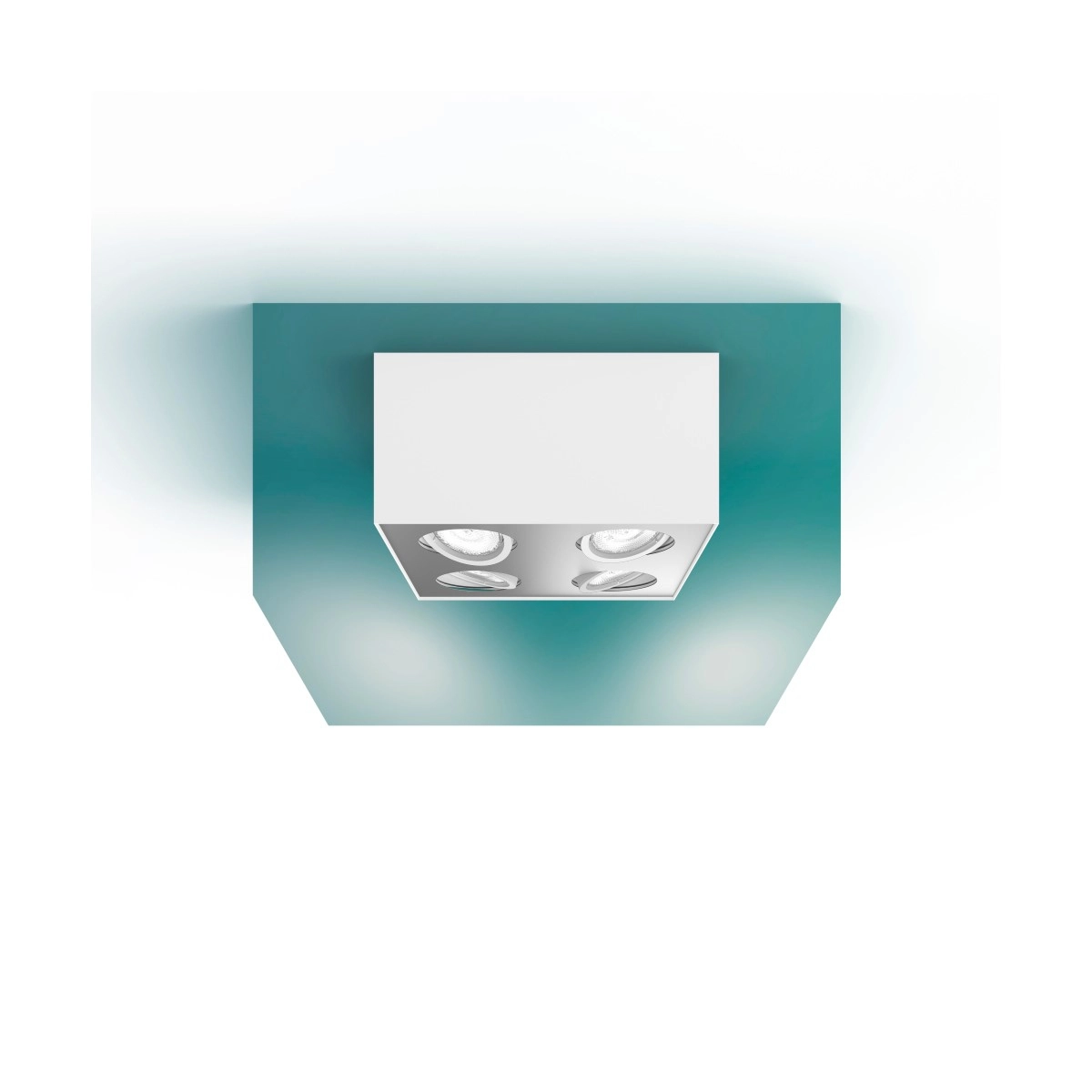 Spot lamp Box 4-light white Philips 8718696164549