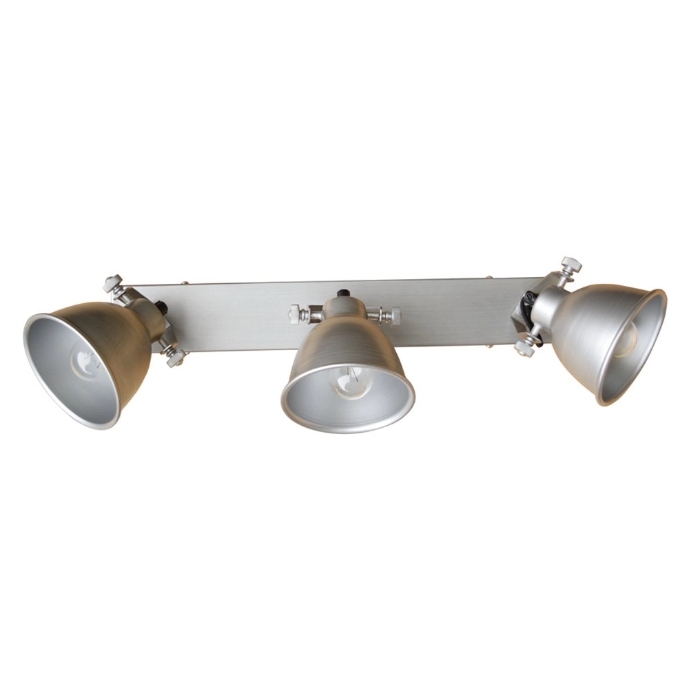 Ceiling spot Industrial 3-light antique zinc