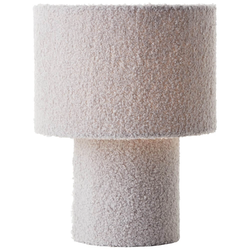 Grey table lamp Teddy Ø 23cm