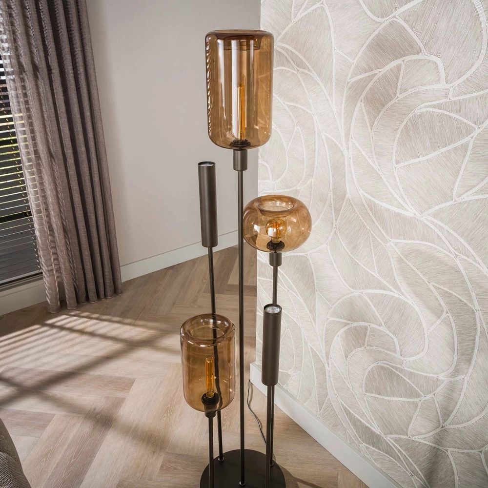 Design vloerlamp Serene sienna bruin Lyora 8716803514775