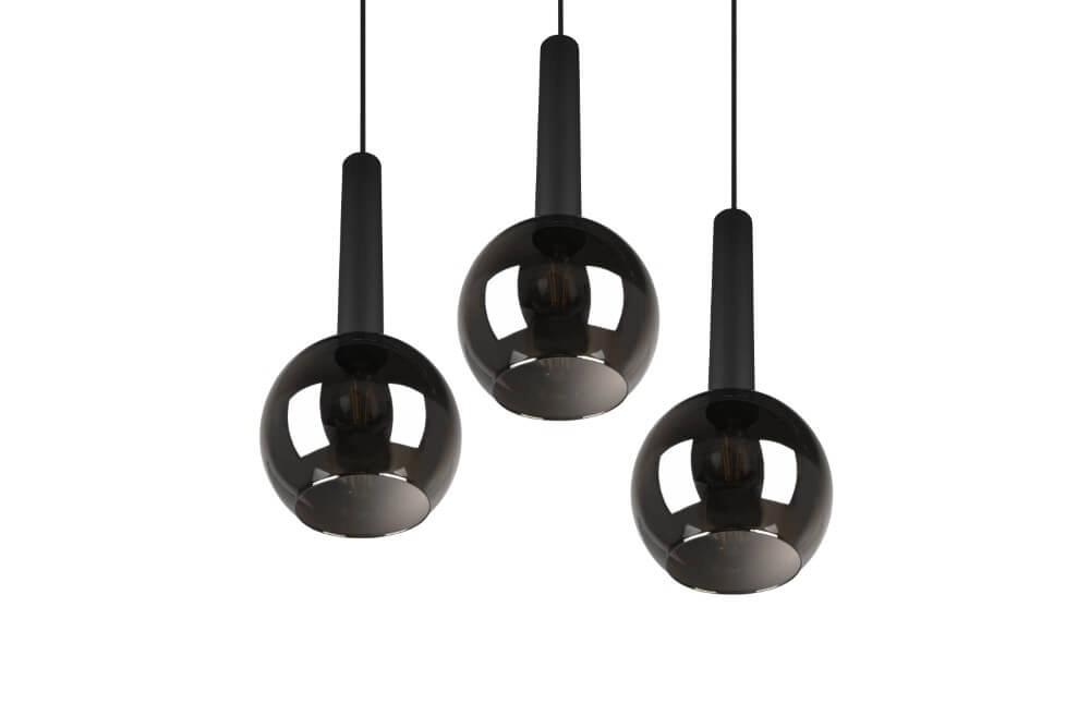 3-light hanging lamp Clayton black Trio 4017807522488
