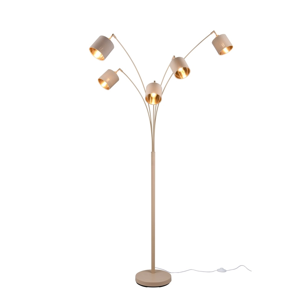 Floor lamp Tommy 5-light sand brown Trio 4017807714210