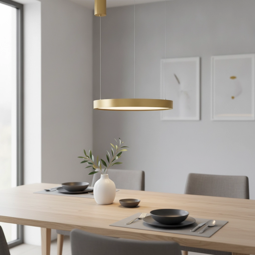 Round pendant lamp Perrine gold Ø 40cm