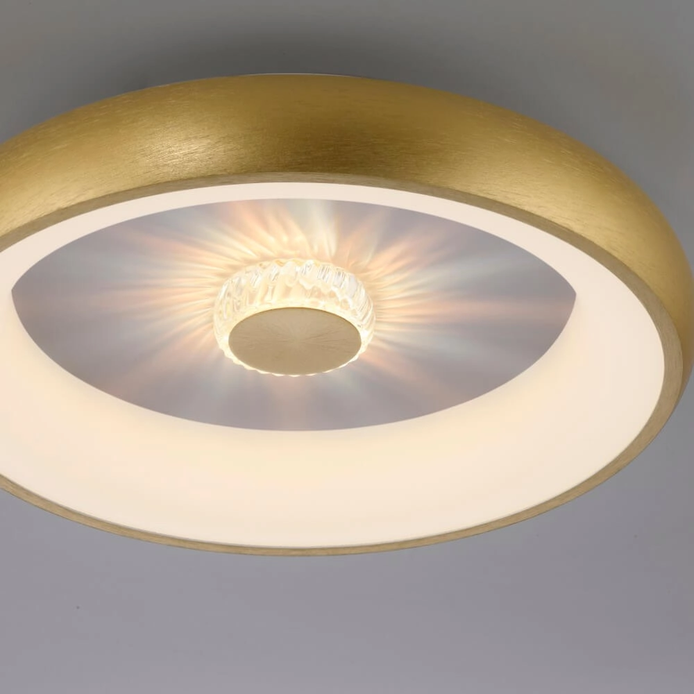 Round ceiling lamp Vertigo brass Ø 46.5cm Just Light 4043689994716