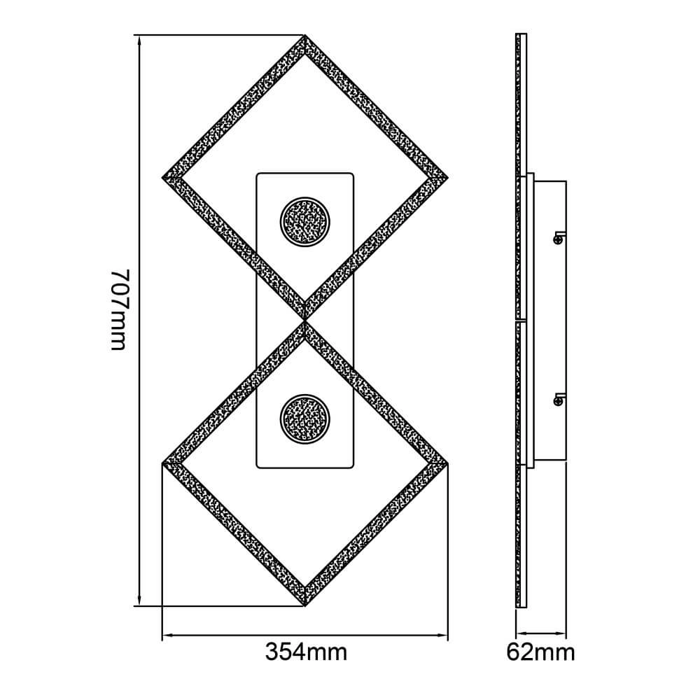 Wooden led ceiling light Woodbridge M Brilliant 4004353409707