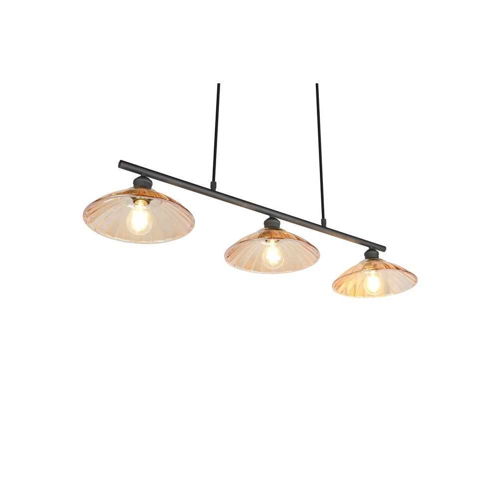 Classic pendant lamp Eluna 3-light black Trio 4017807682502