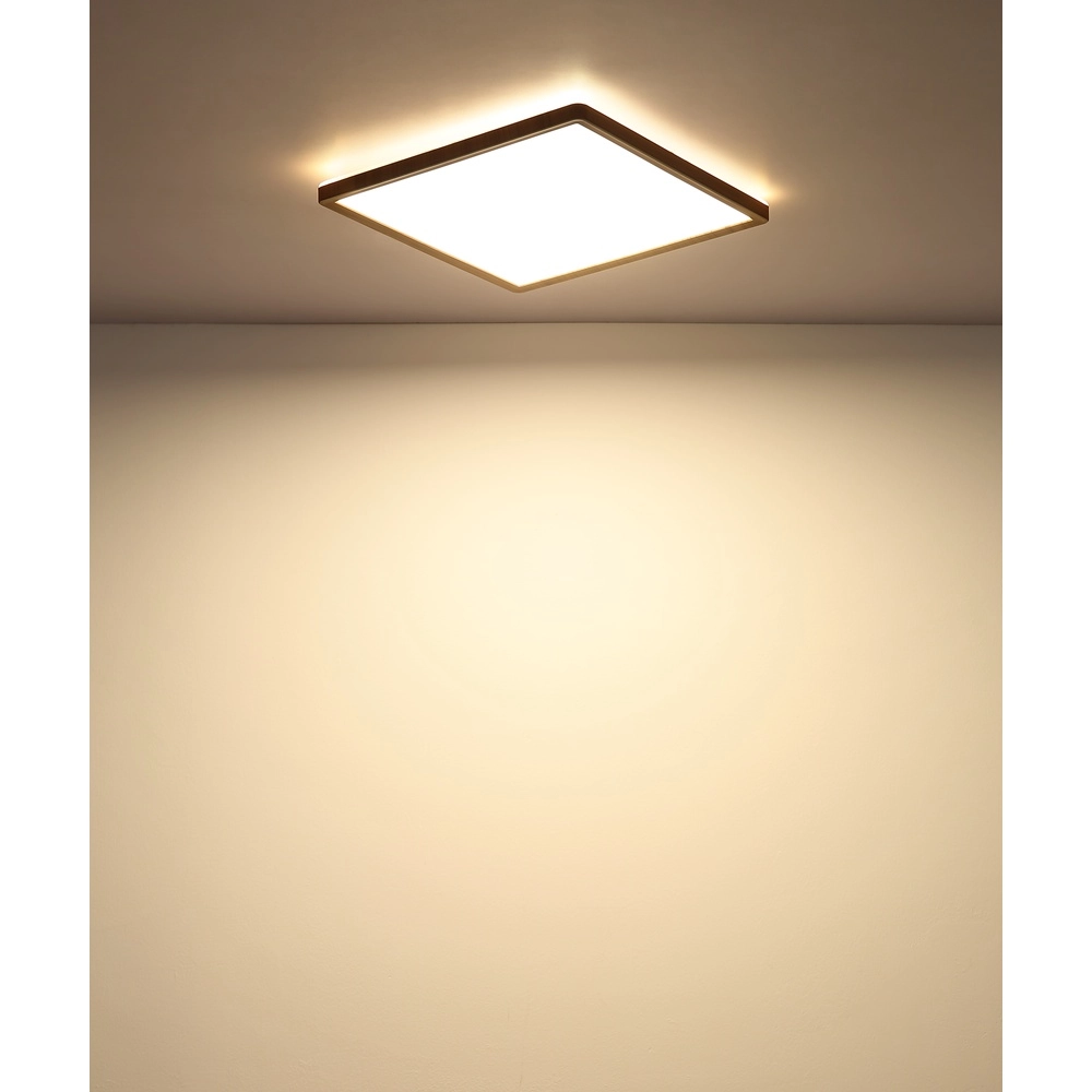 Ceiling light Sapana square 29.4cm wood Globo 9007371448432