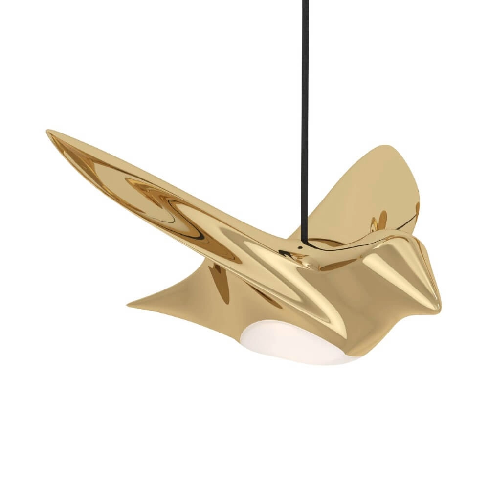 17-light hanging lamp Paratebueno 2 brass round Stars of Light 9008606292202