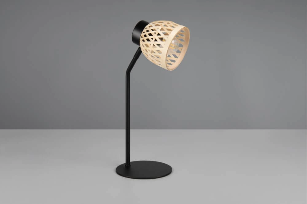 Black table lamp Laurent with cream cap Trio 4017807637571