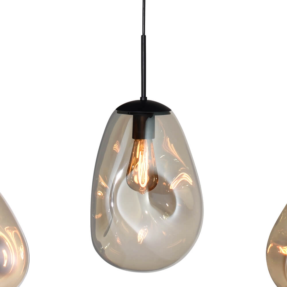 Hanging lamp Lava 4x gold glass Masterlight 8718121286143