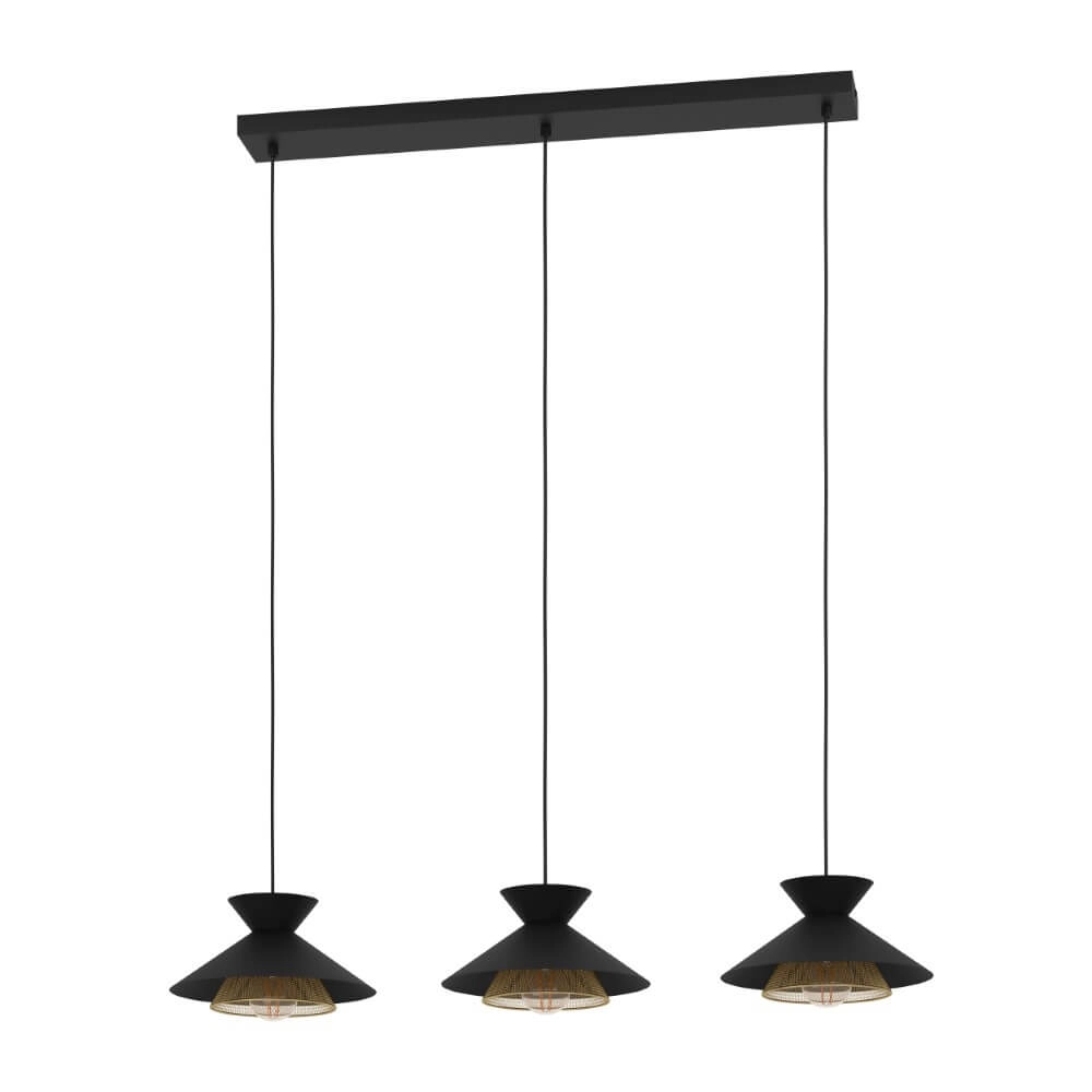 Dining room pendant lamp Grizedale 3-light