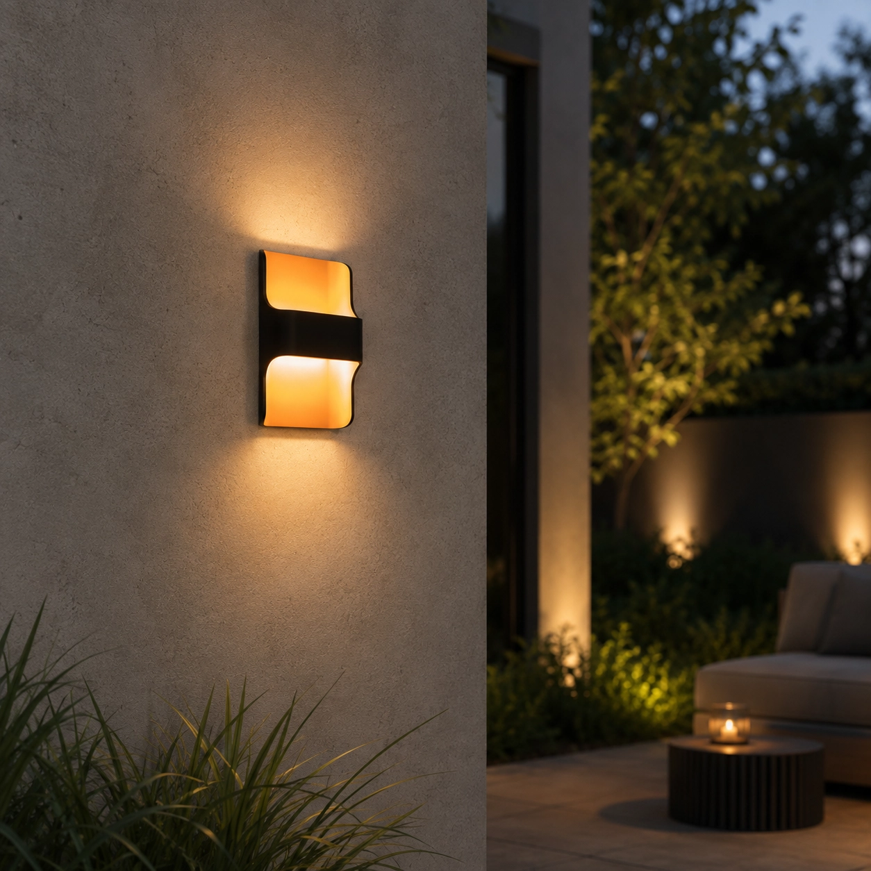 Wall lamp design Dallas black with gold