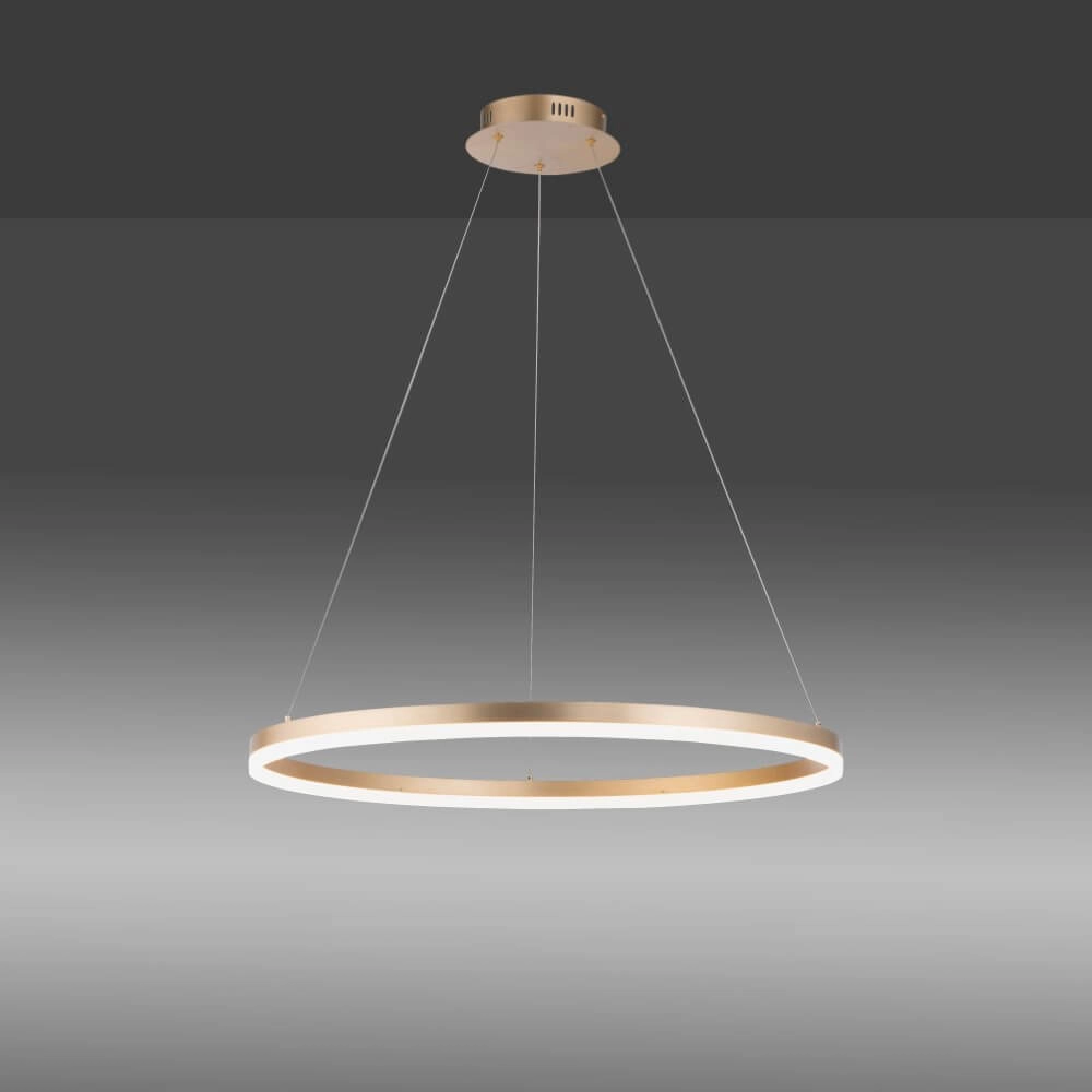 Modern pendant lamp Titus Ø 80cm antique brass Paul Neuhaus 4012248362877