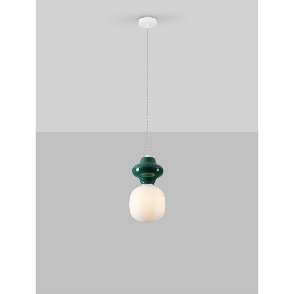 Pendant lamp Clio S green ceramic Lyora 5212017461193