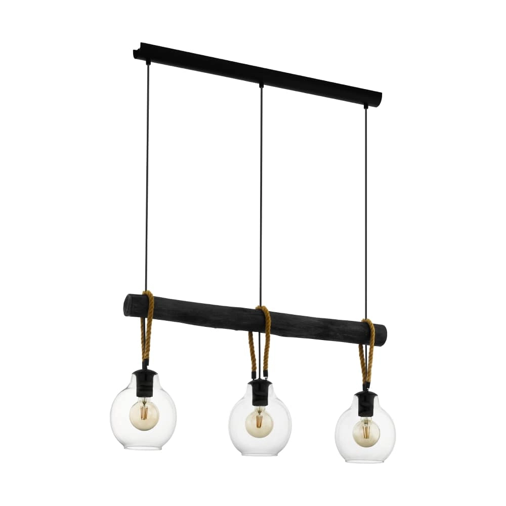 Dining table hanging lamp Roding with rope