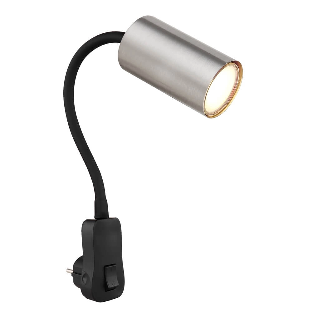 Black lamp Robby socket with nickel