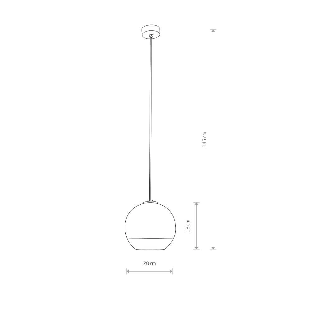 Sphere pendant lamp Globe Plus S Ø 20cm Lyora 5903139760591