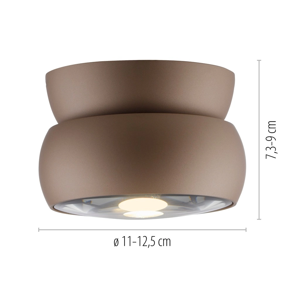Bronce surface-mounted spot Pure Move Ø 11cm - Led Paul Neuhaus 4012248395752