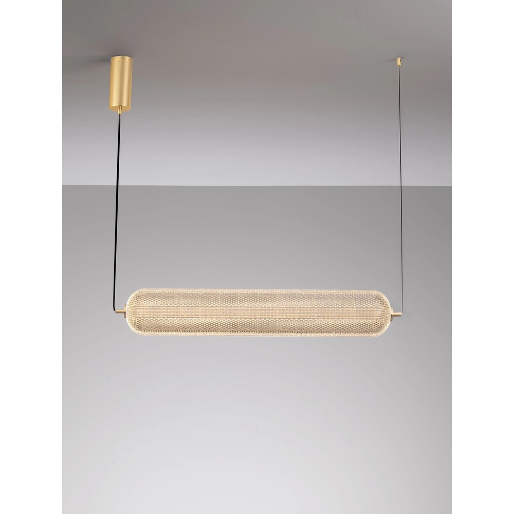 Unique pendant lamp Klelia Horizontal Gold Lyora 5212017452696