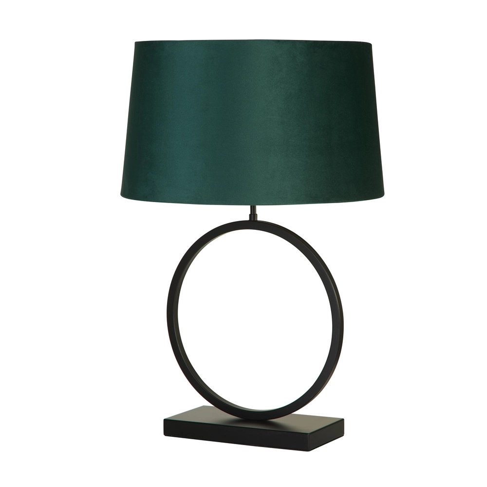 Table lamp Elegant Black with emerald hood