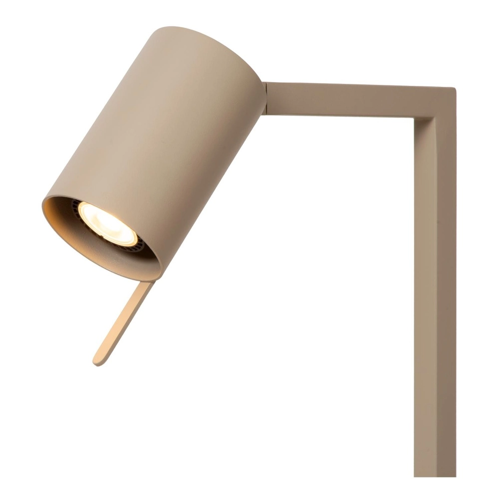 Modern desk lamp Lesley sand brown Lucide 5411212032089