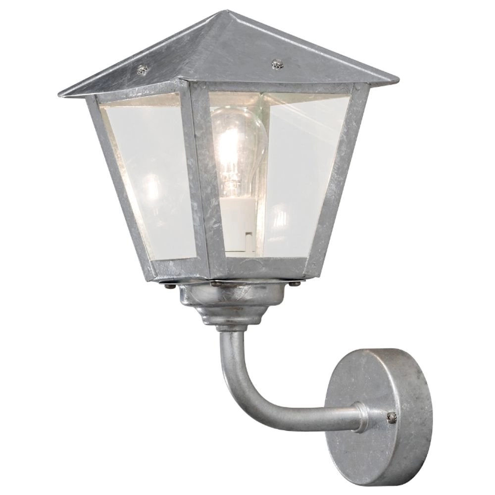 Country wall lamp Benu zinc grey