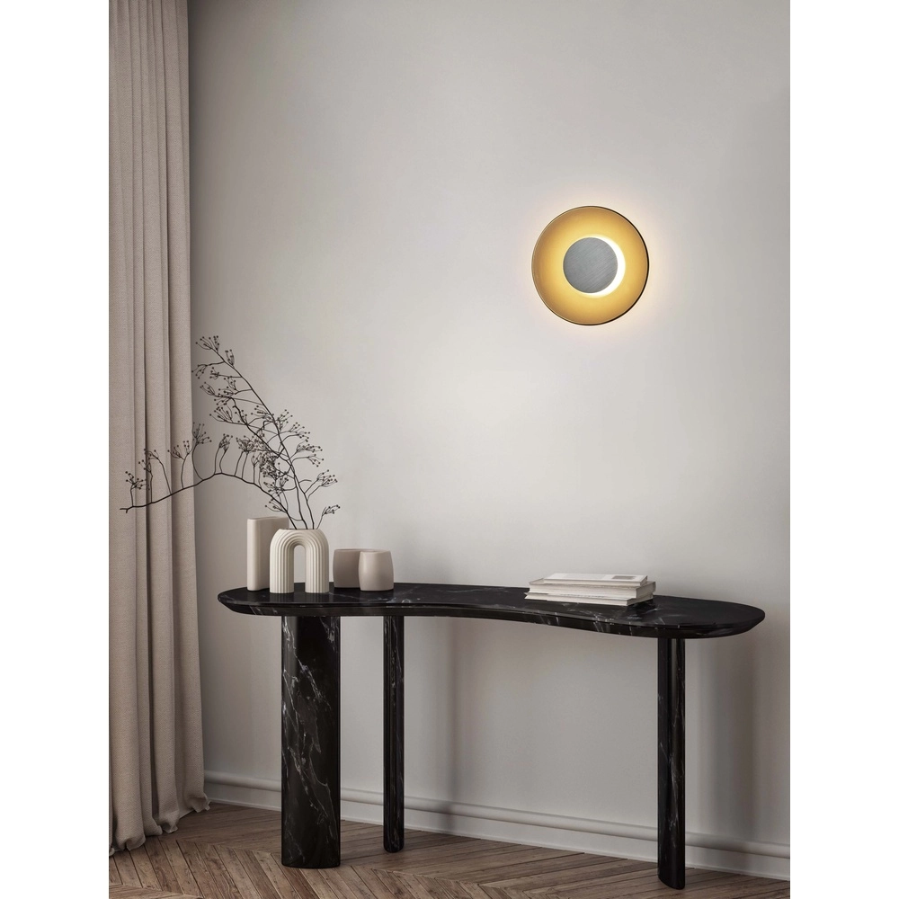 Wall lamp Esti brown glass Ø 32cm Lyora 5212017461872