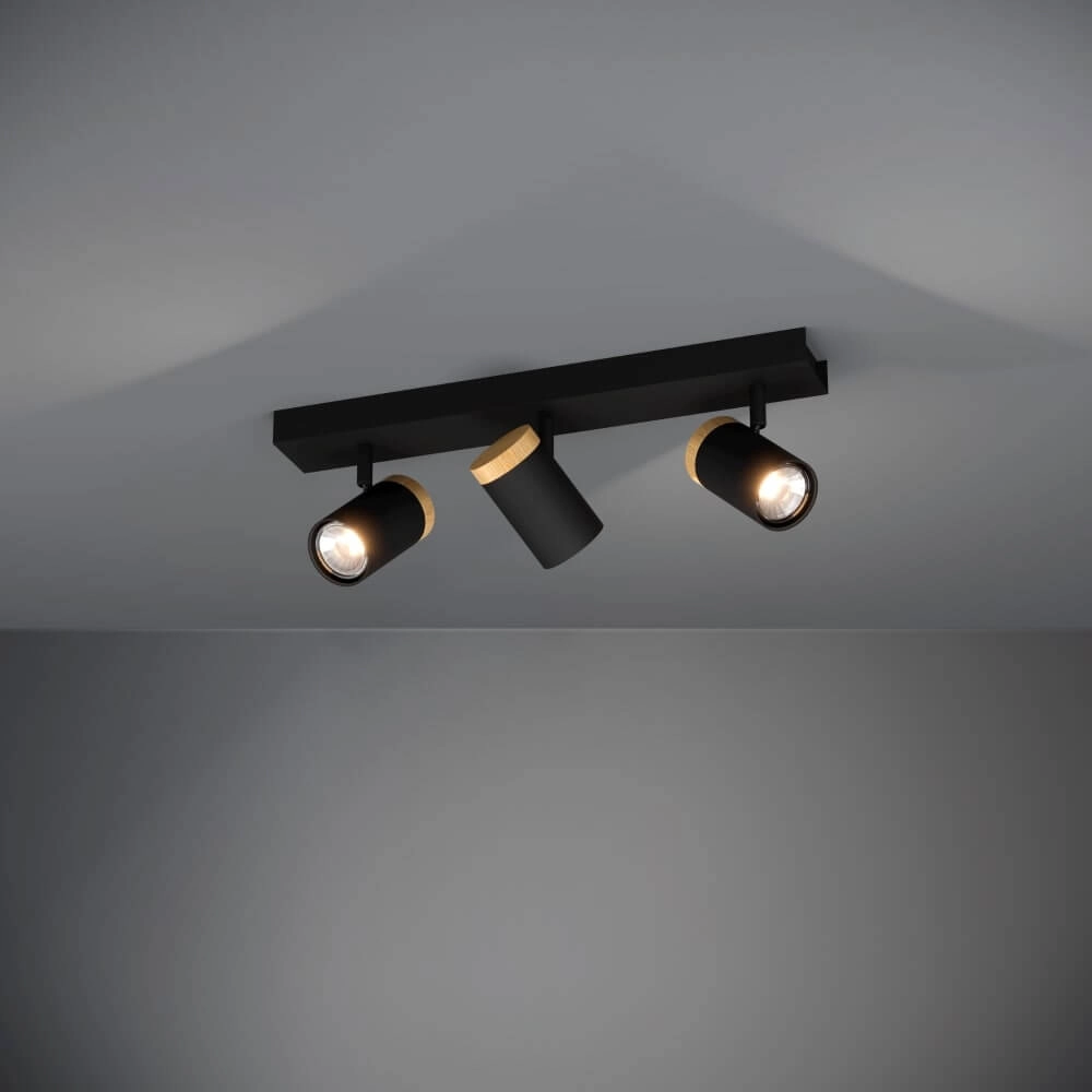 Black surface-mounted spotlight Cartagena Stars of Light 9002759396480
