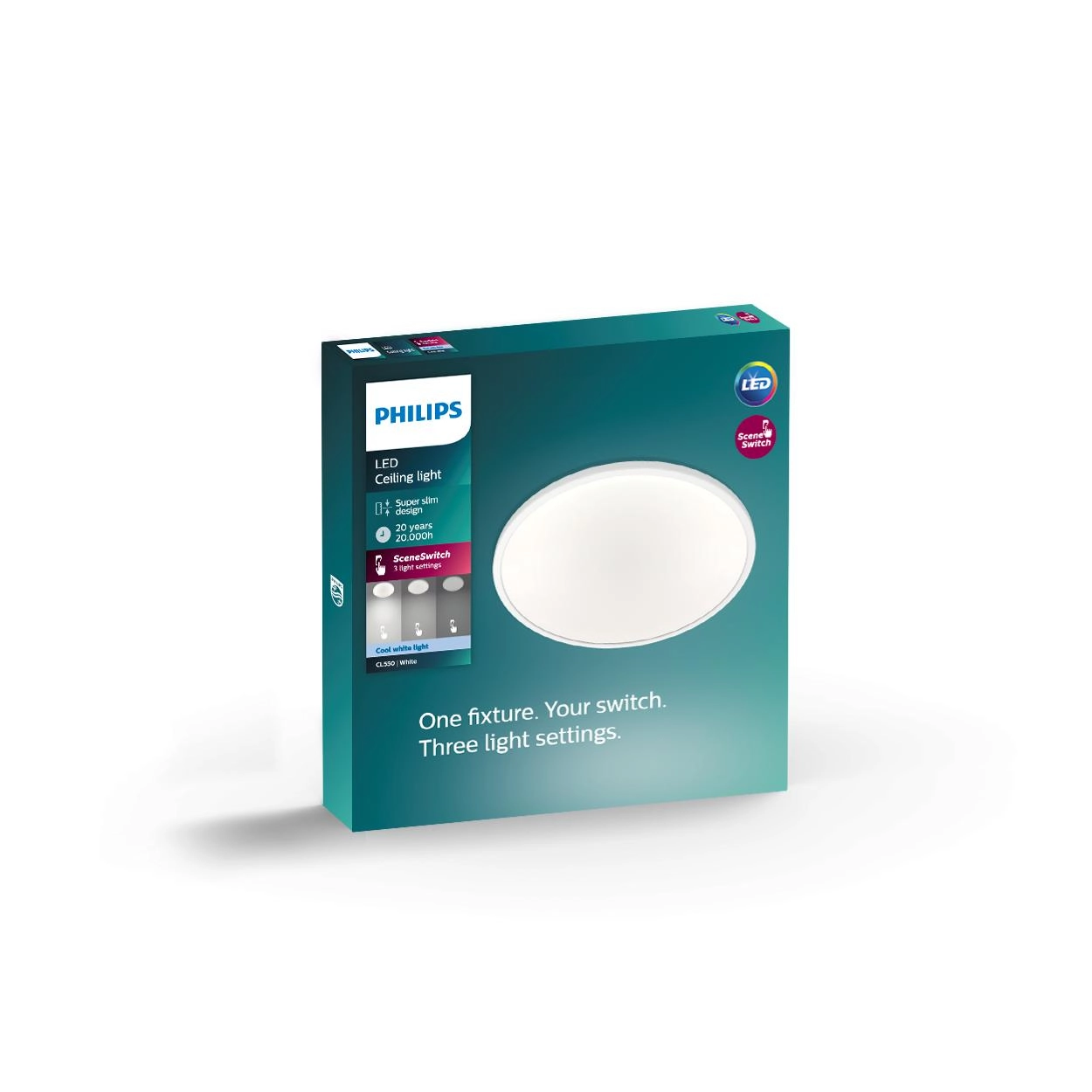 Ø 30cm ceiling light Super Slim 4000K white Philips 8718699680992
