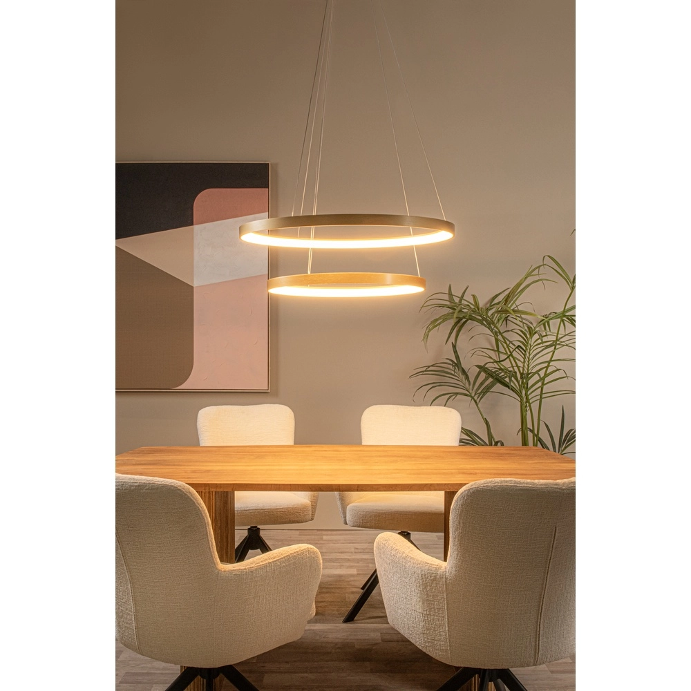Golden pendant lamp Vidal Ø 78cm sleek design Premium by Lucide 5411212460929