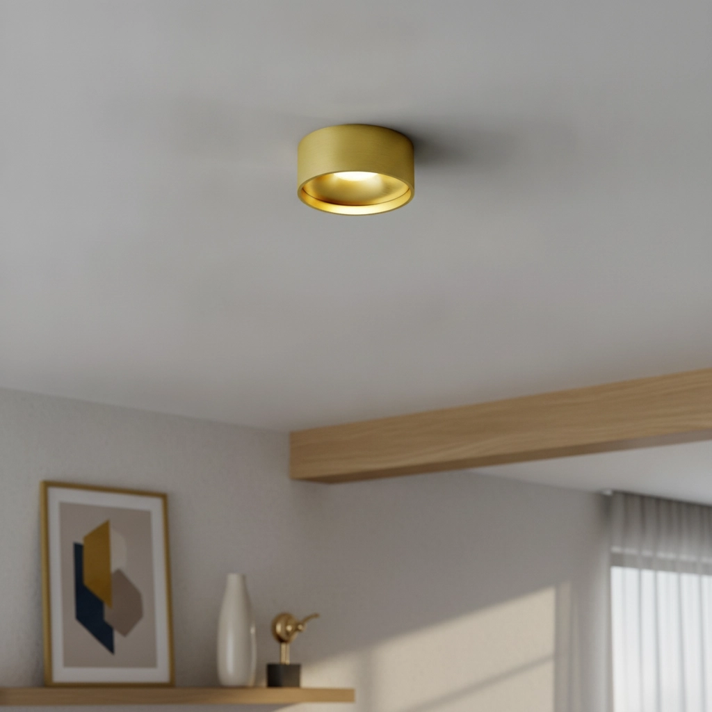Bathroom ceiling light Oran Ø 12cm - Brushed Gold