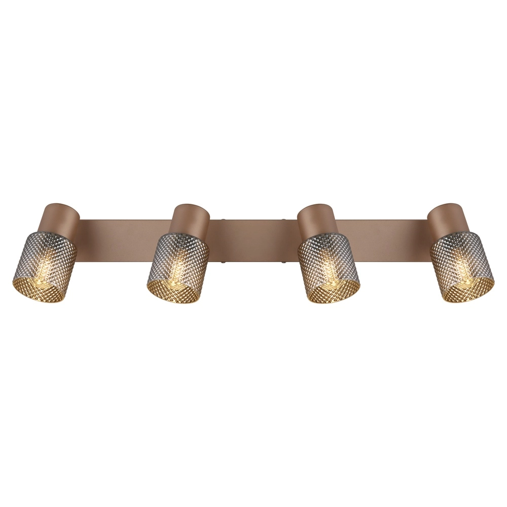 Ceiling lamp Satella 4-light coffee brown Globo 9007371465576