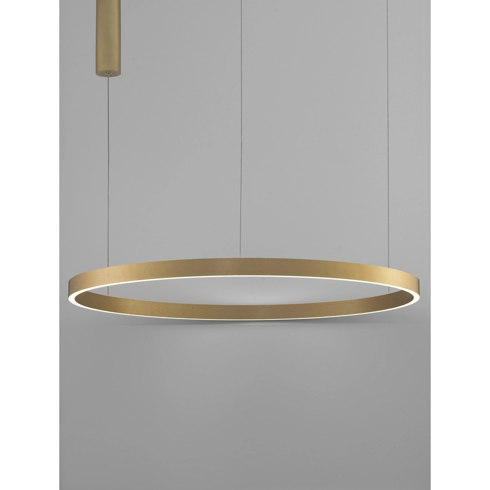 Golden pendant lamp Elowen design Ø 98cm Lyora 5212017439147