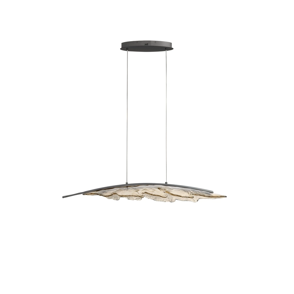 Design pendant lamp Amado anthracite with mocha 104cm Lyora 5212063500273