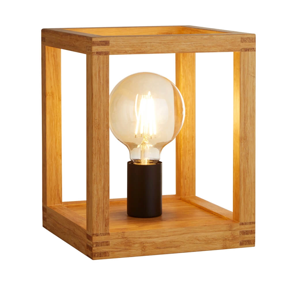 Table lamp wood Square