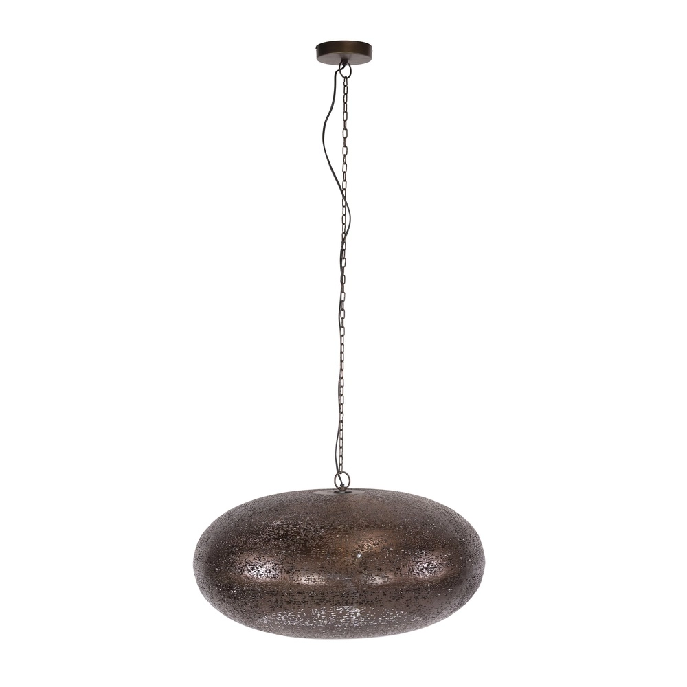 Landelijke hanglamp Cielo antiek koper Ø 68cm Lyora 8716803514973